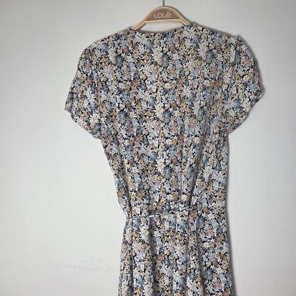 Abercrombie & Fitch Floral Short Sleeve Ruffle Wrap Mini Dress - Picture 7 of 7